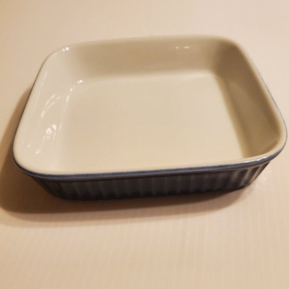 Dansk International Design Portugal Ceramic Square Plate Bowl 7.5”x7.25” Blue